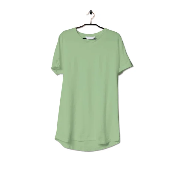 Grab Impressive Realistic Tshirt Mock Nile Green Color Give Boost — Stock Photo, Image