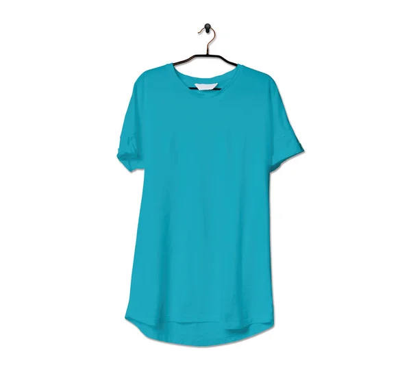 Schnappen Sie Sich Diese Beeindruckende Realistische Shirt Attrappe Blauer Farbe — Stockfoto