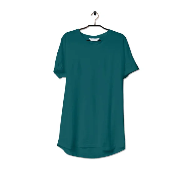 Grab Impressive Realistic Tshirt Mock Shaded Spruce Color Give Boost — Stock Photo, Image