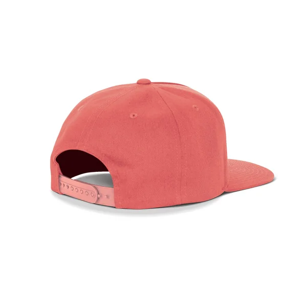 一个空白的后视图舞者帽在红色卡宴颜色 以帮助您的设计精美 推广你的帽子品牌 通过这个高分辨率的模拟 — 图库照片