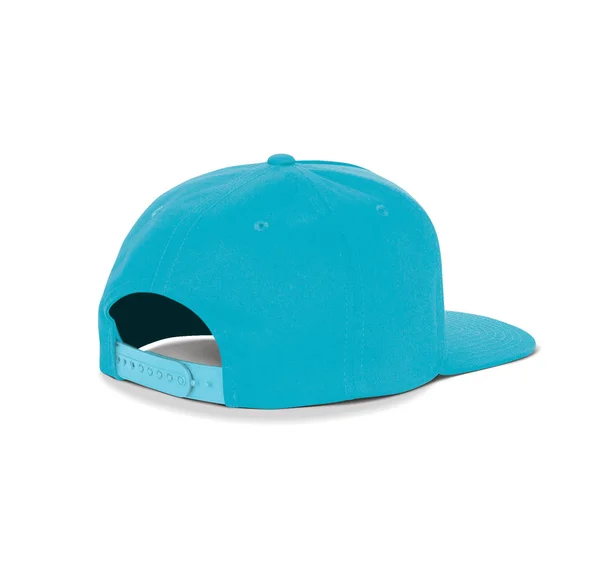 一个空白的后视图舞者帽模拟在水肺蓝色起来 以帮助您的设计精美 推广你的帽子品牌 通过这个高分辨率的模拟 — 图库照片
