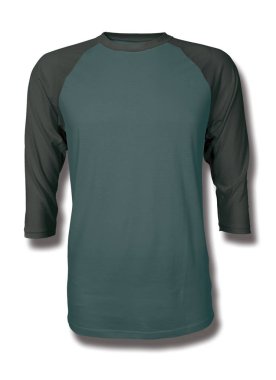 Bu Front View Üç Çeyrek Kollu Beyzbol Tshirt Mock Up Orman Biome Renk içine grafik yapıştırma, Vitrin bir grafik tasarım yanlısı gibi tasarımlar