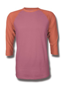 Bu Ön Görünüm Üç Çeyrek Kollu Beyzbol Tshirt Mock Up Meyve Dove Renk içine grafik yapıştırma, Vitrin bir grafik tasarım yanlısı gibi tasarımlar