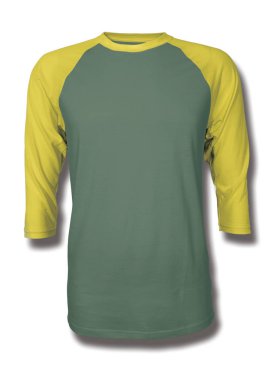 Bu Ön Görünüm Üç Çeyrek Kollu Beyzbol Tshirt Mock Up Hibrid Comfrey Renk içine grafik yapıştırma, Vitrin bir grafik tasarım yanlısı gibi tasarımlar