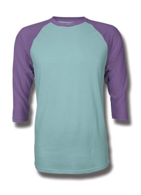 Bu Front View Üç Çeyrek Kollu Beyzbol Tshirt Mock Up Limpet Shell Renk içine grafik yapıştırma, Vitrin tasarımları bir grafik tasarım yanlısı gibi