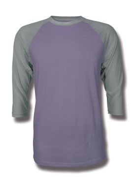 Bu Front View Üç Çeyrek Kollu Beyzbol Tshirt Mock Up Mor Haze Renk içine grafik yapıştırma, Vitrin bir grafik tasarım yanlısı gibi tasarımlar