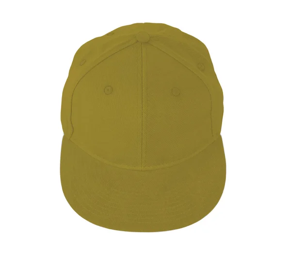 Detta Upp View Snapback Cap Mock Upp Antik Moss Färg — Stockfoto