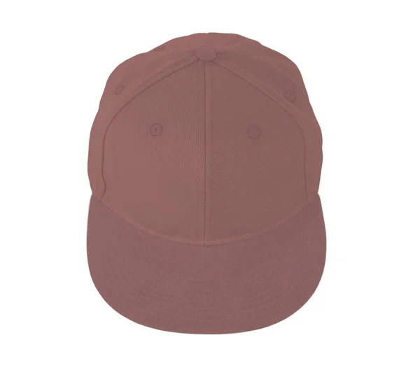 Górę Zobacz Snapback Cap Makiety Ash Rose Kolor Jest Łatwy — Zdjęcie stockowe