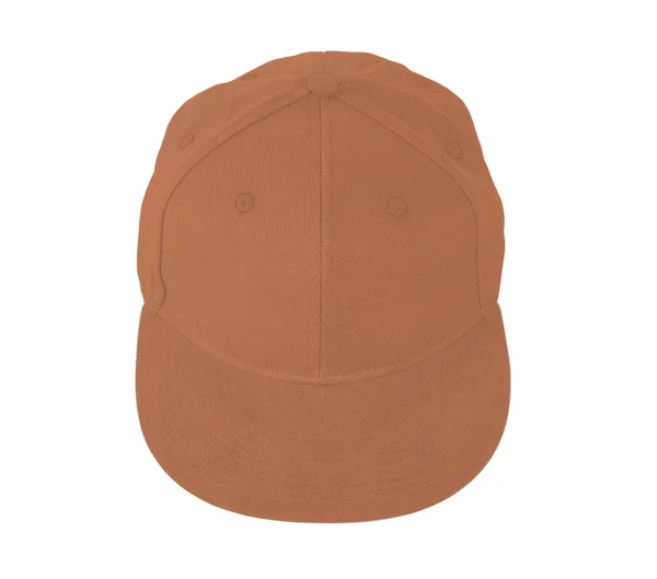 Este View Snapback Cap Mock Copper Tan Color Fácil Usar — Fotografia de Stock