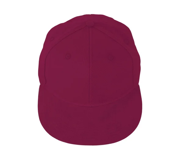 View Snapback Cap Mock Dark Sangria Color Easy Use Add — Stock Photo, Image