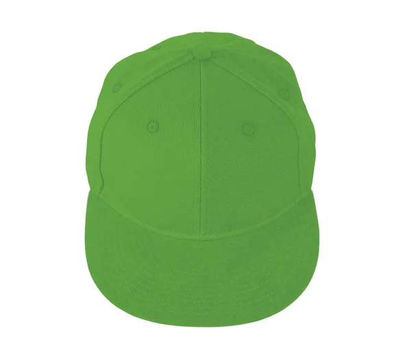 Este View Snapback Cap Mock Green Flash Color Fácil Usar — Fotografia de Stock