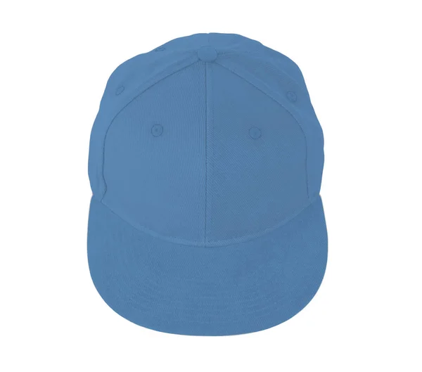Górę Zobacz Snapback Cap Makiety Little Boy Blue Color Jest — Zdjęcie stockowe