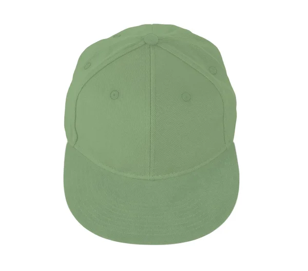 Górę Zobacz Snapback Cap Makiety Nile Green Color Jest Łatwy — Zdjęcie stockowe