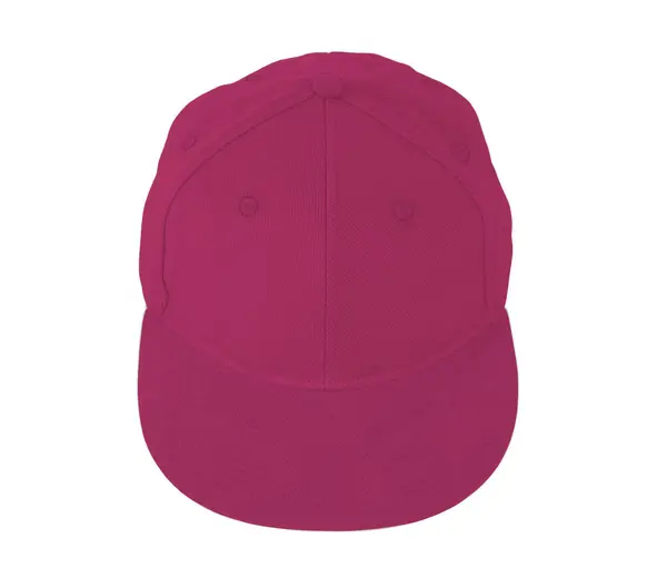 Este View Snapback Cap Mock Color Rosa Pavo Real Fácil — Foto de Stock