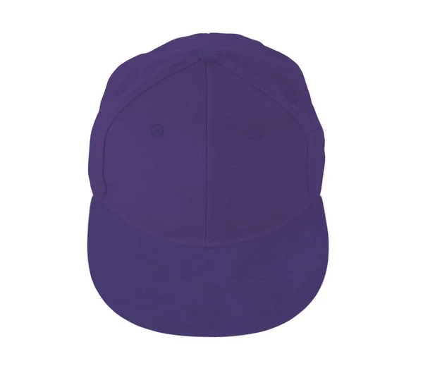 Este View Snapback Cap Mock Ultra Violet Color Fácil Usar — Fotografia de Stock