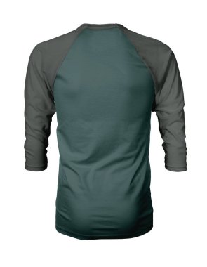 Bu Back View Üç Çeyrek Kollu Beyzbol Tshirt Mock Up Orman Biyom Renk şablonları güzellik tasarımı ekleyerek, bir grafik tasarım yanlısı gibi kendi tasarımları vitrin.