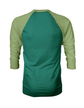 Bu Back View Üç Çeyrek Kollu Beyzbol Tshirt Mock Up Lush Meadow Renk şablonları güzellik tasarımı ekleyerek, bir grafik tasarım yanlısı gibi kendi tasarımları vitrin.