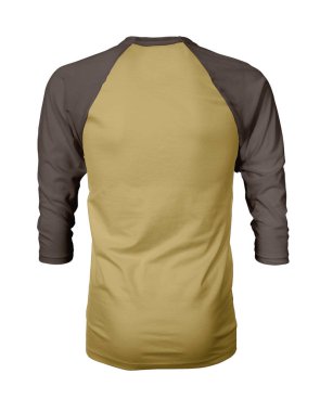 Bu Back View Üç Çeyrek Kollu Beyzbol Tshirt Mock Up Misted Sarı Renk şablonları için güzellik tasarımı ekleyerek, bir grafik tasarım yanlısı gibi kendi tasarımları vitrin.