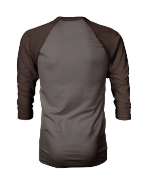 Bu Back View Üç Çeyrek Kollu Beyzbol Tshirt Mock Up Rocky Granit Renk şablonları için güzellik tasarımı ekleyerek, bir grafik tasarım yanlısı gibi kendi tasarımları vitrin.