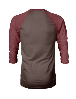 Bu Back View Üç Çeyrek Kollu Beyzbol Tshirt Mock Up Rocky Road Renk şablonları için güzellik tasarımı ekleyerek, bir grafik tasarım yanlısı gibi kendi tasarımları vitrin.
