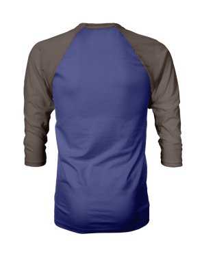 Bu Back View Üç Çeyrek Kollu Beyzbol Tshirt Mock Up Royal Blue Color şablonları güzellik tasarımı ekleyerek, bir grafik tasarım yanlısı gibi kendi tasarımları vitrin.