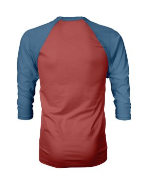 Bu Back View Üç Çeyrek Kollu Beyzbol Tshirt Mock Up Valiant Poppy Renk şablonları için güzellik tasarımı ekleyerek, bir grafik tasarım yanlısı gibi kendi tasarımları vitrin.