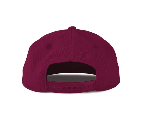 Add Your Graphic Back View Snapback Cap Mock Dark Sangria — Stock Photo, Image