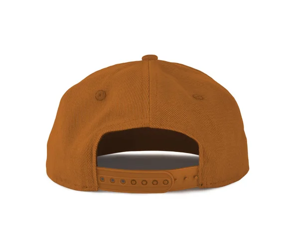 Back View Snapback Cap Mock Light Cheddar Color Içine Grafik — Stok fotoğraf