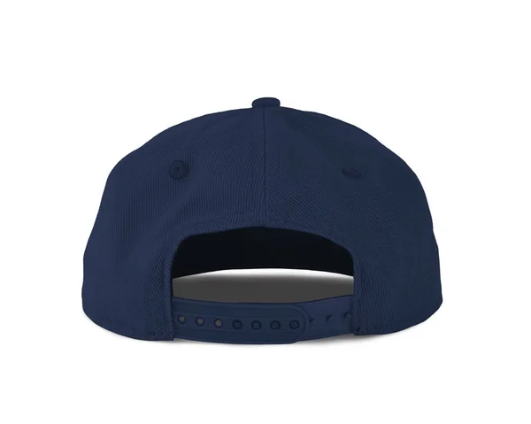 Adăugați Graficul Dvs Acest Back View Snapback Cap Mock Navy — Fotografie, imagine de stoc