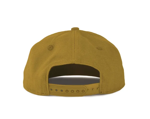 Add Your Graphic Back View Snapback Cap Mock Spicy Mustard — Stock Photo, Image