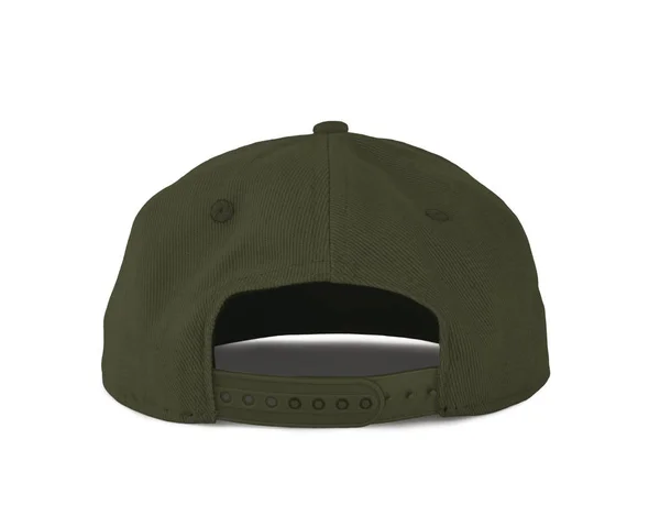 Back View Snapback Cap Mock Terrarium Moss Renk Olarak Istediğiniz — Stok fotoğraf