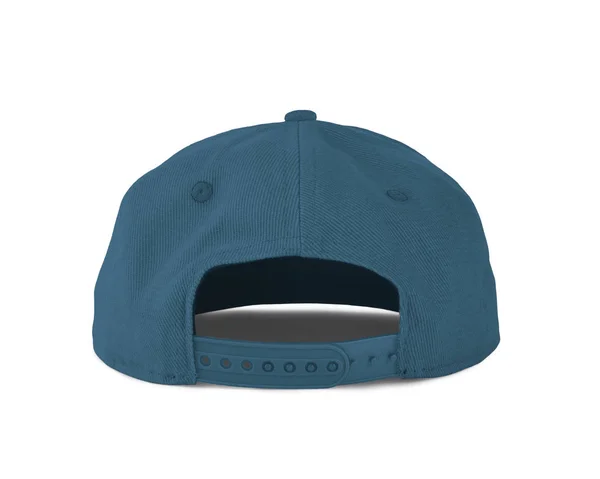 Add Your Graphic Back View Snapback Cap Mock Blue Niagara — Stock Photo, Image