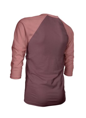 Markanızın logosunu bu Köşeli Üç Kollu Beyzbol Tişörtünün üzerinde gösterin Tawny Port Rengi ile Mock Up. Web siteleriniz ve basılı pazarlama materyalleriniz için