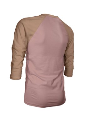 Markanızın logosunu bu Açılı Üç Çeyrek Kollu Beyzbol Tişörtü üzerinde gösterin Kül rengi ile Mock Up. Web siteleriniz ve basılı pazarlama materyalleriniz için