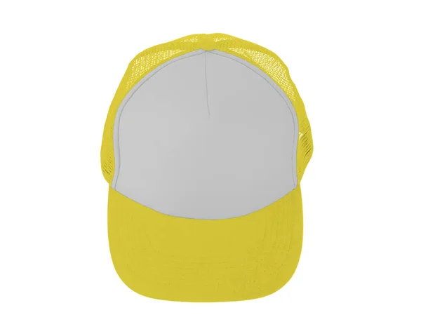 Gerçekçi Cap Mock Butter Cup Rengi Görmek Etkileyici Gerçekçi Şapka — Stok fotoğraf