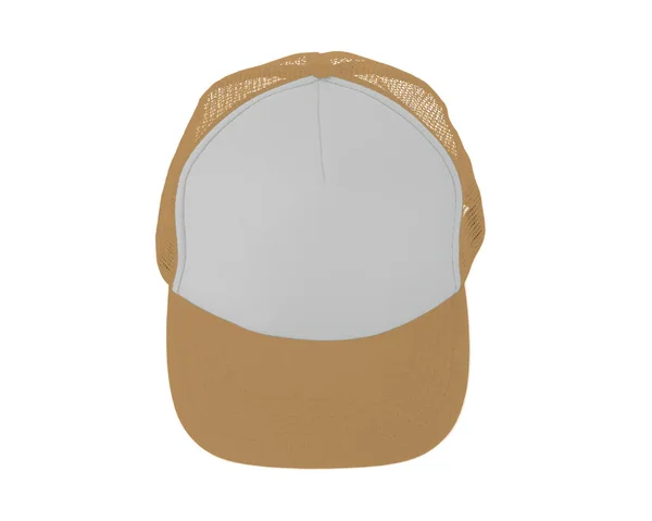 Impressionante View Realistic Cap Mock Oak Buff Color Adicione Seus — Fotografia de Stock