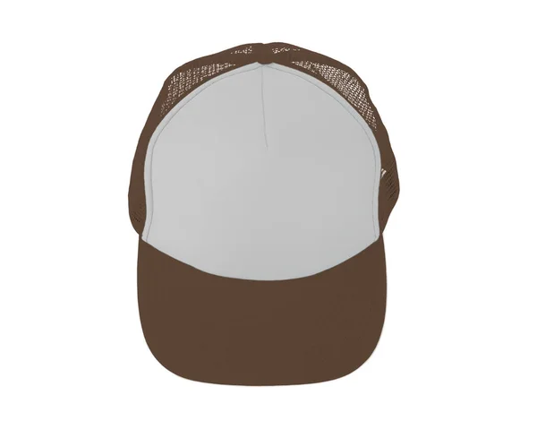 Impressive View Realistic Cap Mock Royal Brown Color Add Your — Stockfoto