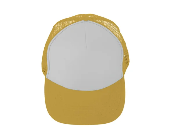 Gerçekçi Cap Baharatlı Hardal Rengi Bürünmesi Çok Etkileyici Gerçekçi Şapka — Stok fotoğraf