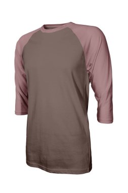 Bu Üç Çeyrek Kollu Beyzbol Tişörtünün üzerinde kendi tasarımınızın logosunu gösterin. Rocky Road Color 'da Mock Up. Elbiselerinizi bu fotorealistik modelle karşıdan karşıya geçirin.