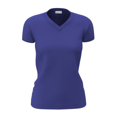 Bu önden görünüşlü kadınların V yaka tişörtleriyle tasarım sürecinizi kolaylaştırın. Kraliyet mavisi gömlekler giyin..