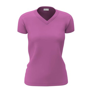 Bu önden görünüşlü kadınların V yaka tişörtleriyle tasarım sürecinizi kolaylaştırın. Kraliyet leylağı renginde olsun..