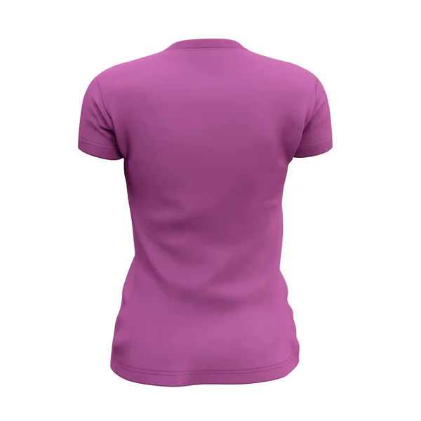 Back View Womens Neck Shirts Mock Royal Lilac Color Easy — Φωτογραφία Αρχείου