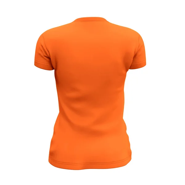 Este Back View Womens Neck Shirts Mock Turmeric Powder Color — Fotografia de Stock