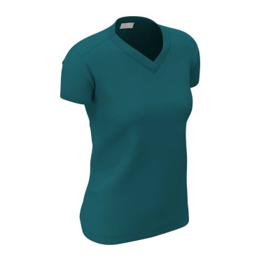 Elbiselerinizi bu yandan görünüşlü kadınların V yaka tişörtleriyle tanıtın. Yeşil cennet renkleriyle süsleyin ve gülümseyin..