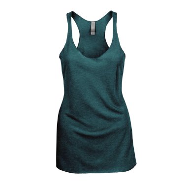 Tank Üstü tasarımınızı bu Ön Görünüm Tribün Yarış Sırtı Tankı Kadınlar İçin Yeşil Cennet Rengi ile tanıtın.