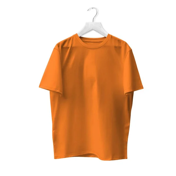 Blank Shirt Mock Turmeric Powder Color Hanger Ready Replace Your — Stock Photo, Image