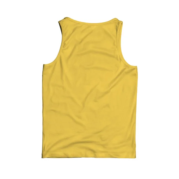 Back View Sleevesless Tank Top Mock Prime Rose Color Help — Stock Photo, Image