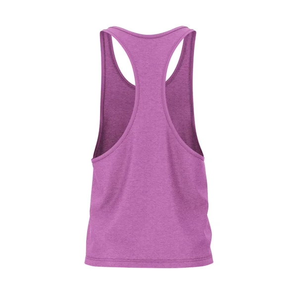 Realistic Back Vew Racer Back Vest Mock Royal Lilac Color — Stock Photo, Image