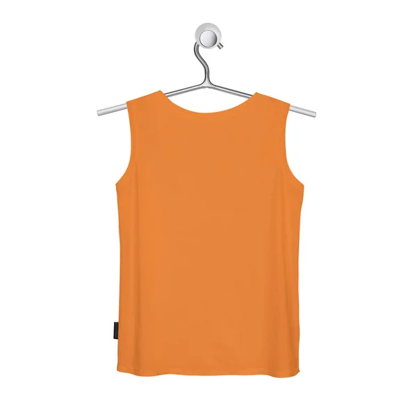 Este Back View Modern Tank Top Mock Cor Cúrcuma Com — Fotografia de Stock