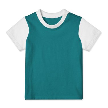 Bir kaç tıklamayla tasarımlarınızı bu bebek tişörtünün içinde, düğmeli yeşil cennet renginde hayal edebilirsiniz..